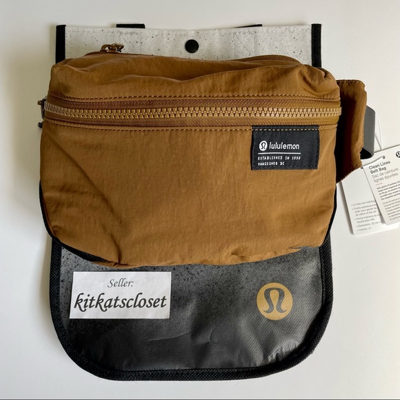 🆕 NWT lululemon clean lines belt bag 2L - burnt caramel/black - Picture 2 of 13